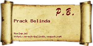 Prack Belinda névjegykártya